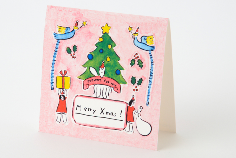 イラストレーター鬼頭祈さん描き下ろしのクリスマスカード