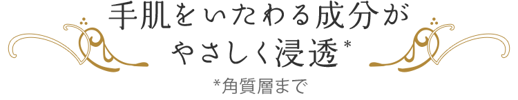 手肌をいたわる成分がやさしく浸透