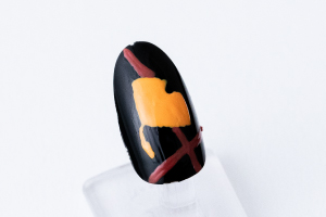 すべての爪に「スーパーコート」を塗って完成です。